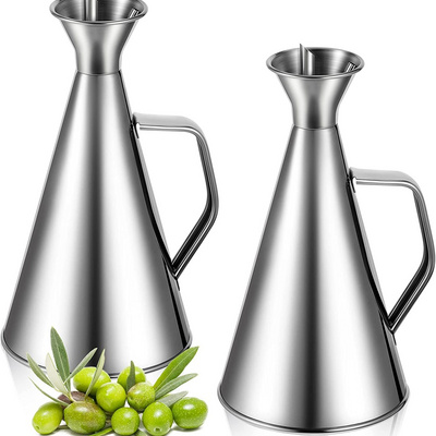 Olive Oil Dispenser 250ml Oil Bottle Stainless Steel Leak Proof Olive Oil Decanter Non Drip Vinegar Cruet Pourer