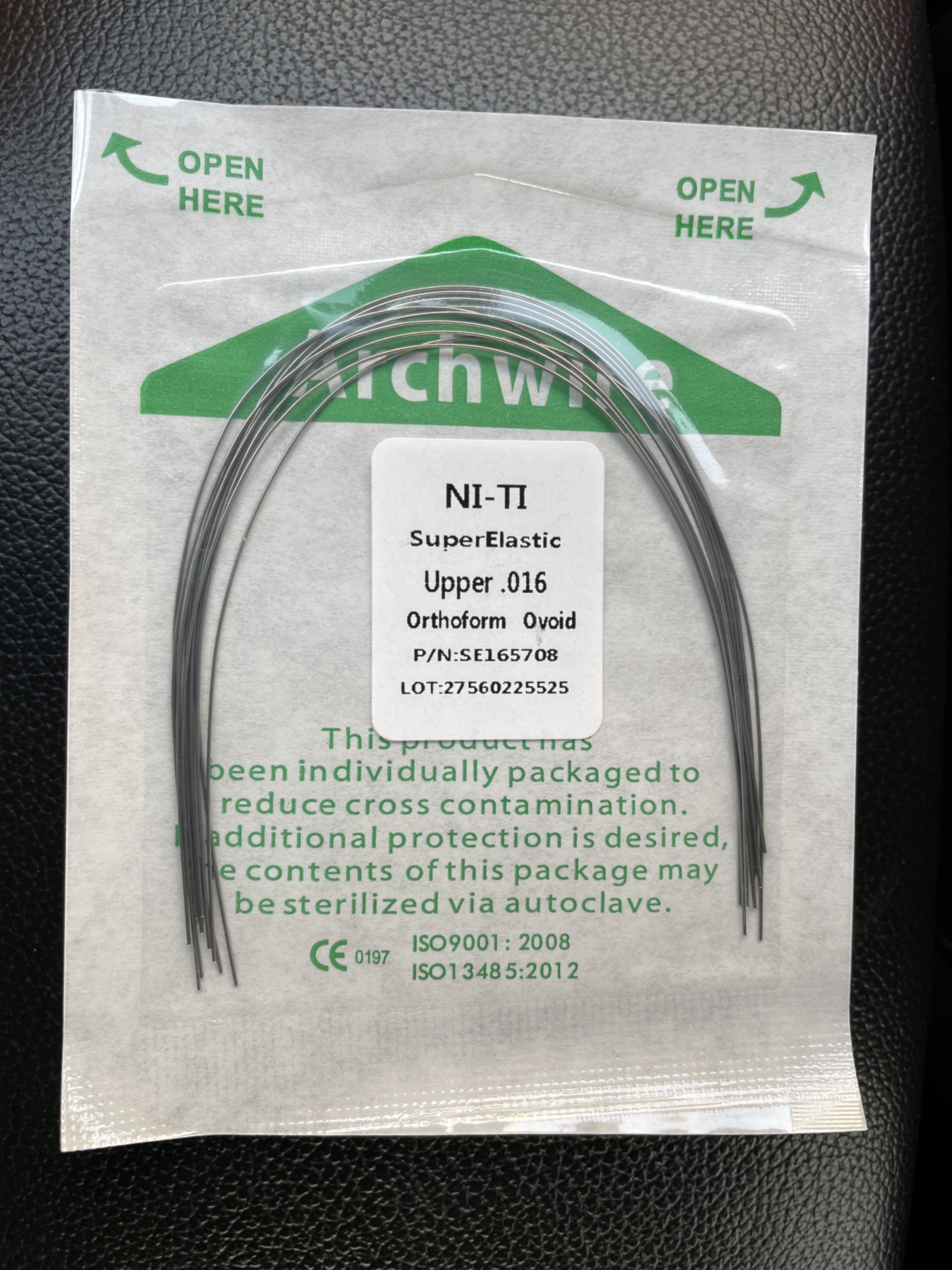 10Pcs/Pack Dental Ortho Ovoid Natural Round Super Elastic Niti Arch Wire for Ortho Brace Treatment