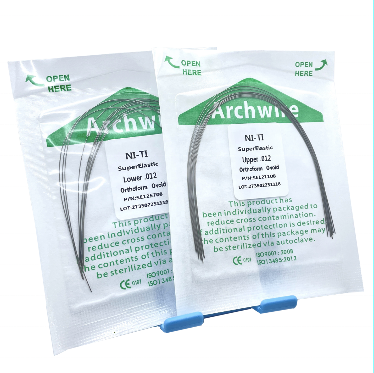 10Pcs/Pack Dental Ortho Ovoid Natural Round Super Elastic Niti Arch Wire for Ortho Brace Treatment