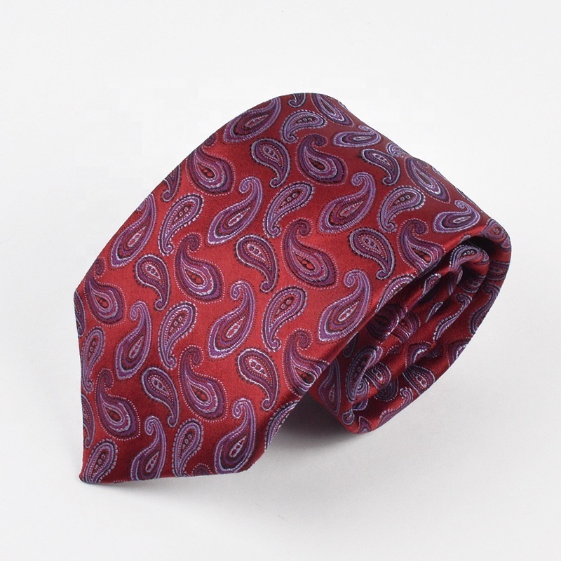 China Supplier Luxury Necktie Custom Logo 100% Silk Woven Print Tie For Men