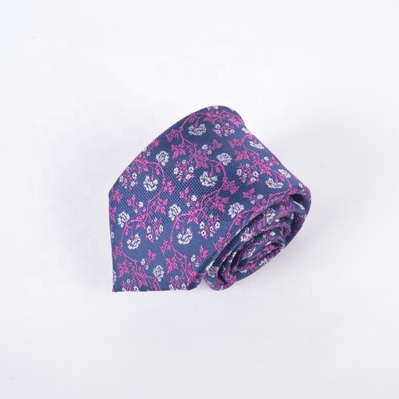 China Supplier Luxury Necktie Custom Logo 100% Silk Woven Print Tie For Men