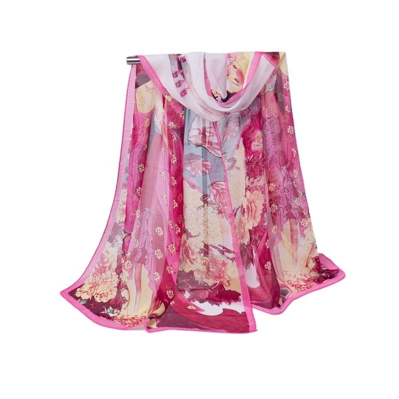 Printed chiffon georgette stole shawl scarf, shawl and scarf