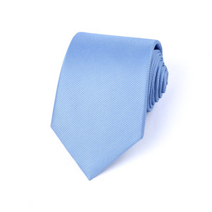 Wholesale Silk Woven Jacquard Necktie High Quality Solid Color Mens Neck Tie