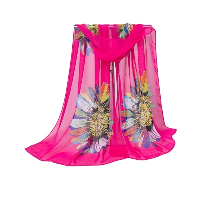 Printed chiffon georgette stole shawl scarf, shawl and scarf