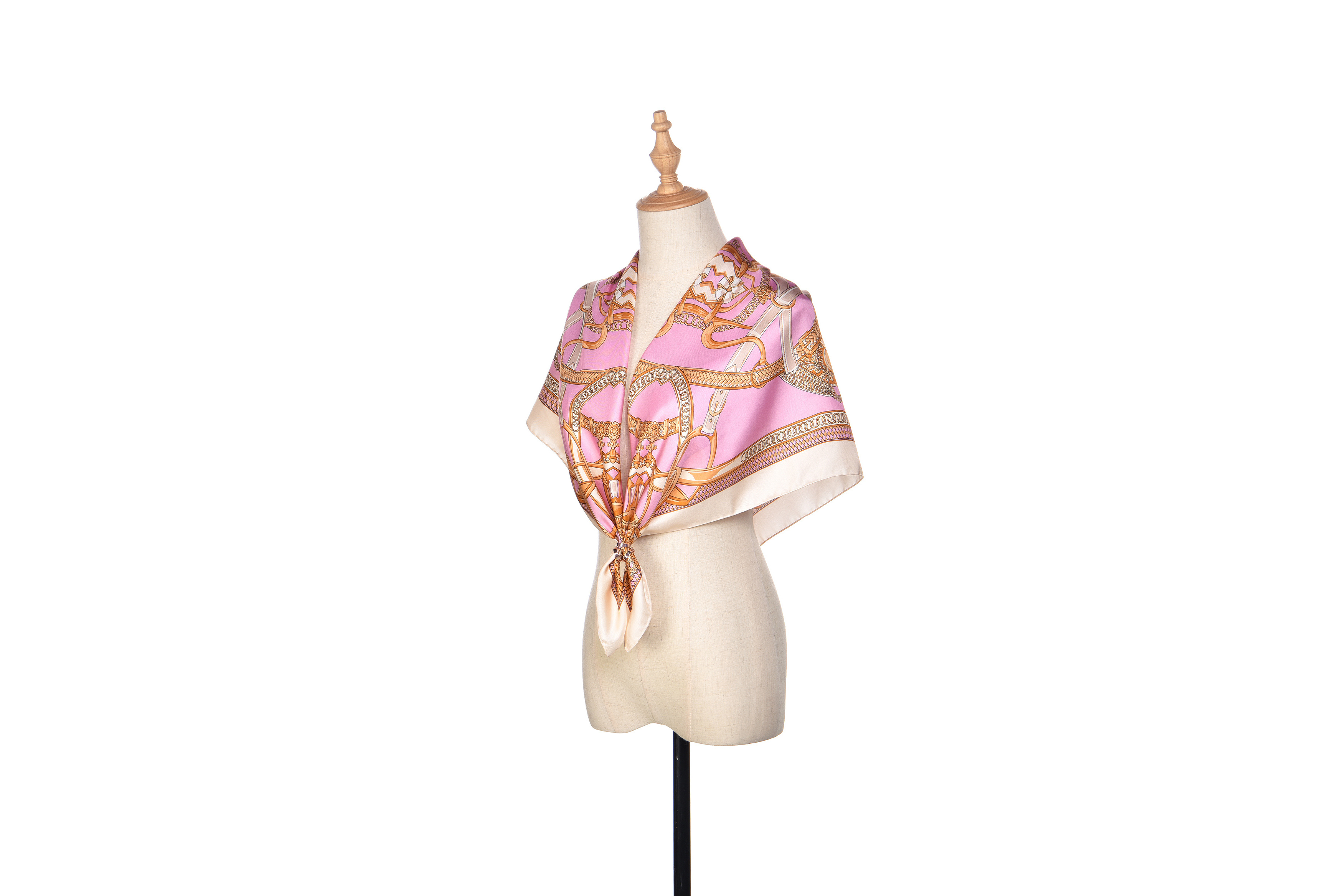 model of silk scarf