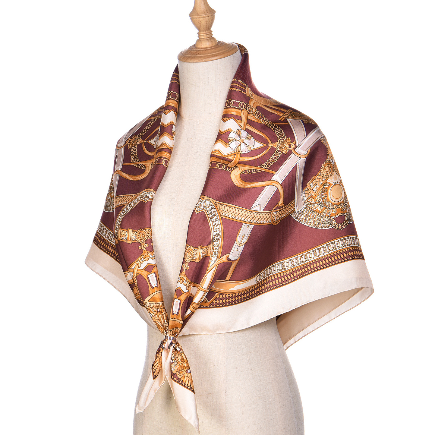 model of silk scarf