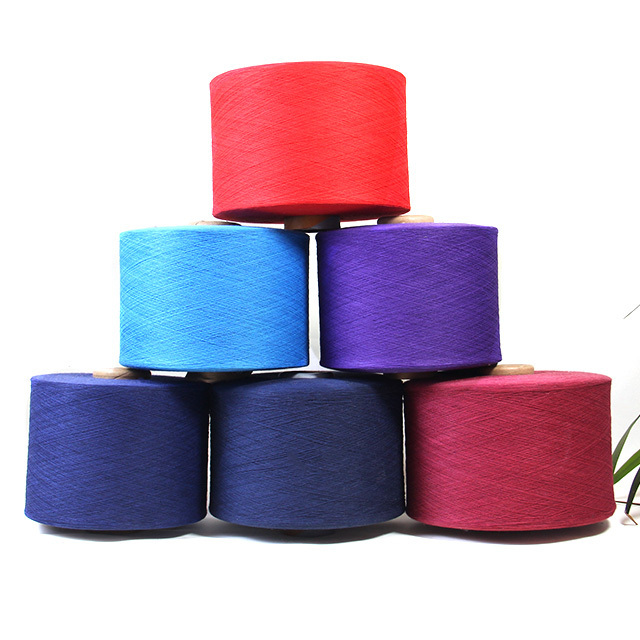 Factor direct multi color recycled cotton yarn for knitting