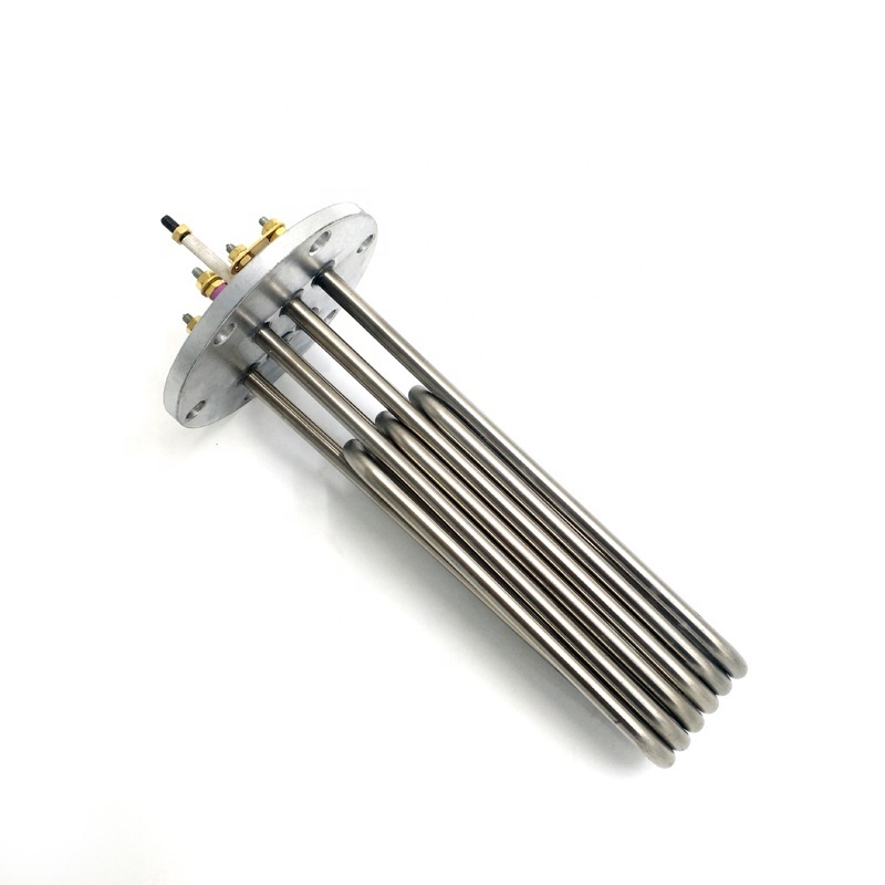 230V 800W 1000W 1500W  2000W 2400W Electric Water Immersion Tube Heater Element with Flat Flange