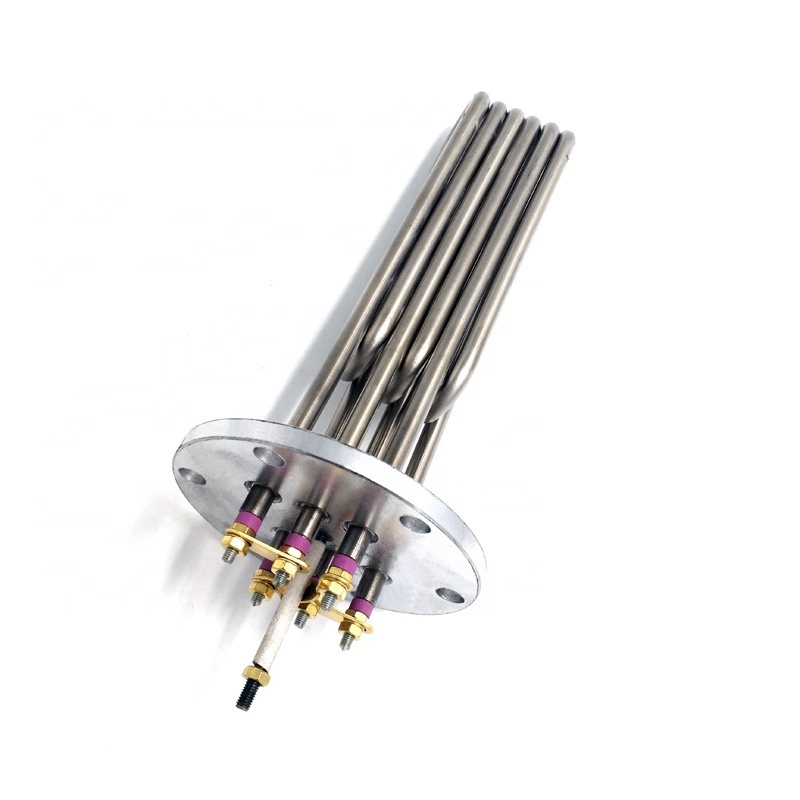 230V 800W 1000W 1500W  2000W 2400W Electric Water Immersion Tube Heater Element with Flat Flange