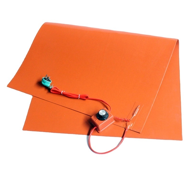 24v 12v 110v 220v 200 degree industrial flexible silicone rubber heating pad plate heater with thermostat