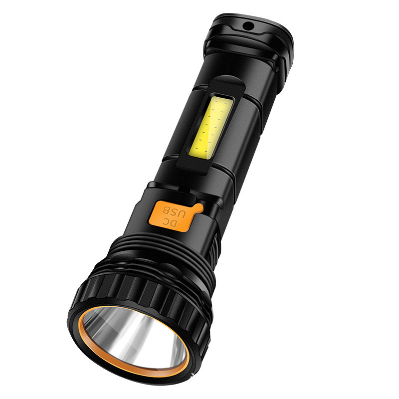 2024 Outdoor Portable Led Bright Solar Flashlight with USB Rechargeable Super Bright Multi-functional Emergency  Light Campi