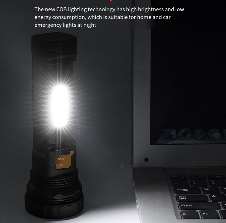 2024 Solar Rechargeable Flashlight Selling The Same Portable Led Multifunctional New Flashlight Camping Rechargeable Battery