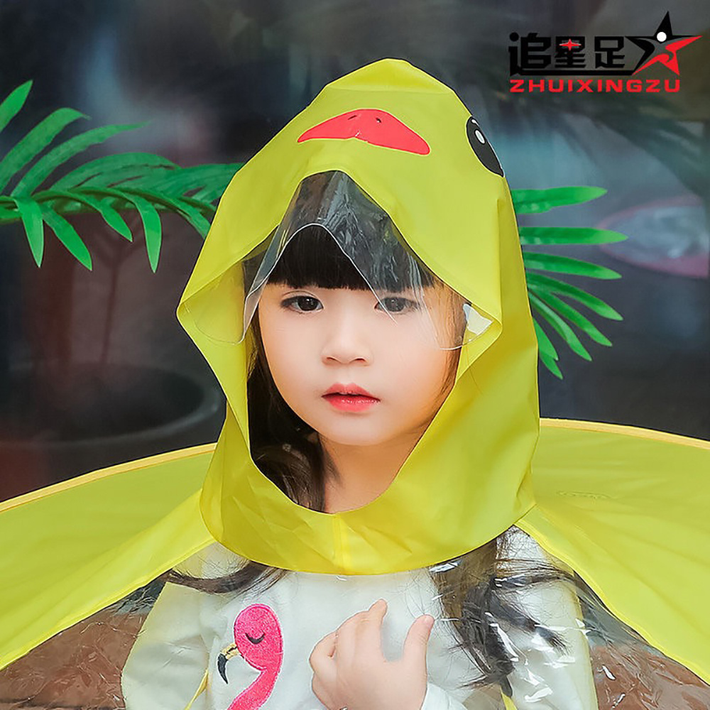 hat Kids Cute Ufo Rain Coat Children Umbrella Hat  Raincoat Cute Duck Rain Gear