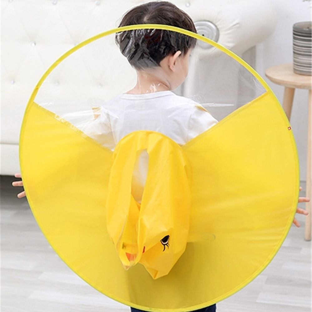 hat Kids Cute Ufo Rain Coat Children Umbrella Hat  Raincoat Cute Duck Rain Gear