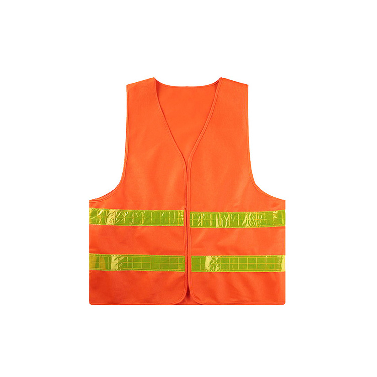 Hot in China Safety Workwear yellow Orange OEM Customized Logo Fabric Reflective Vests