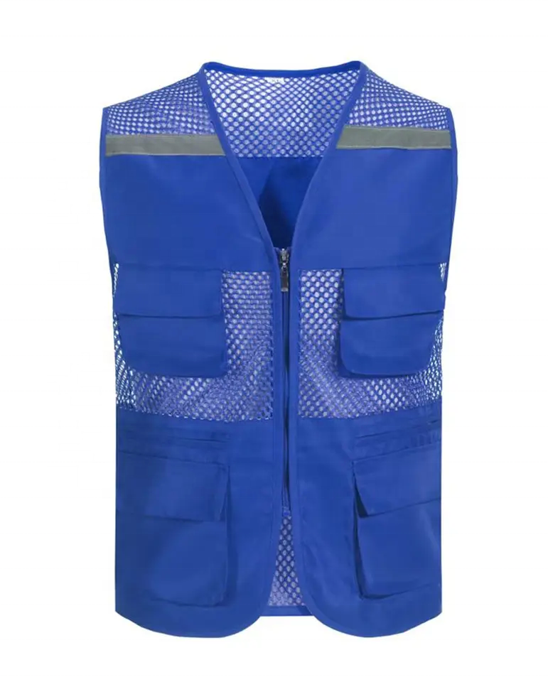 OEM hot sell cheapest mesh vest high visible pocket security vest reflective vest with logo