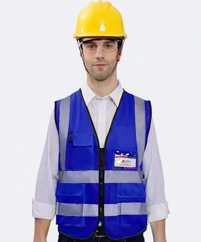 Hot sale of Custom Logo With Pockets Construction Wholesale High Visibility Reflective Safety Vest