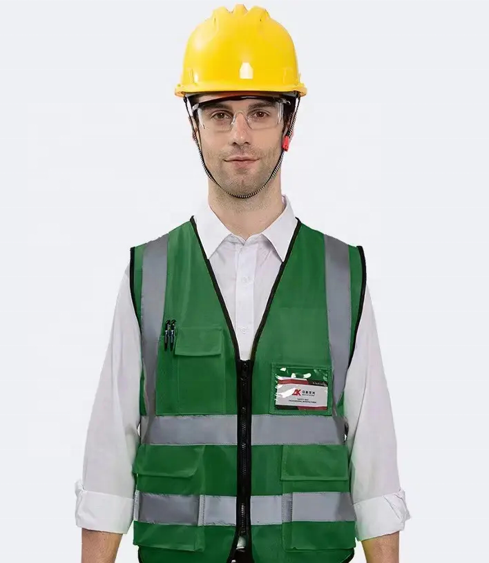 Hot sale of Custom Logo With Pockets Construction Wholesale High Visibility Reflective Safety Vest