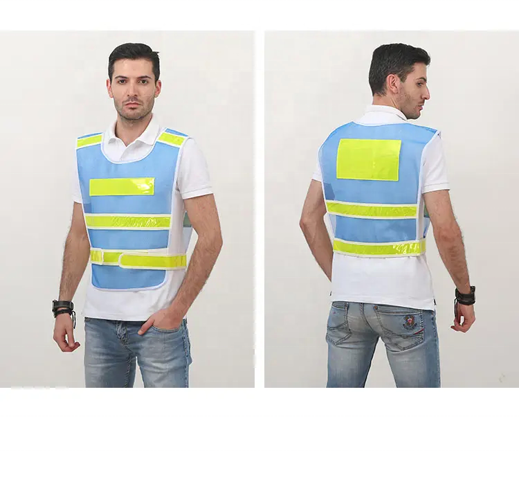 Hi-viz Security Uniform Reflector Tape Safety Reflective Vest with Logo