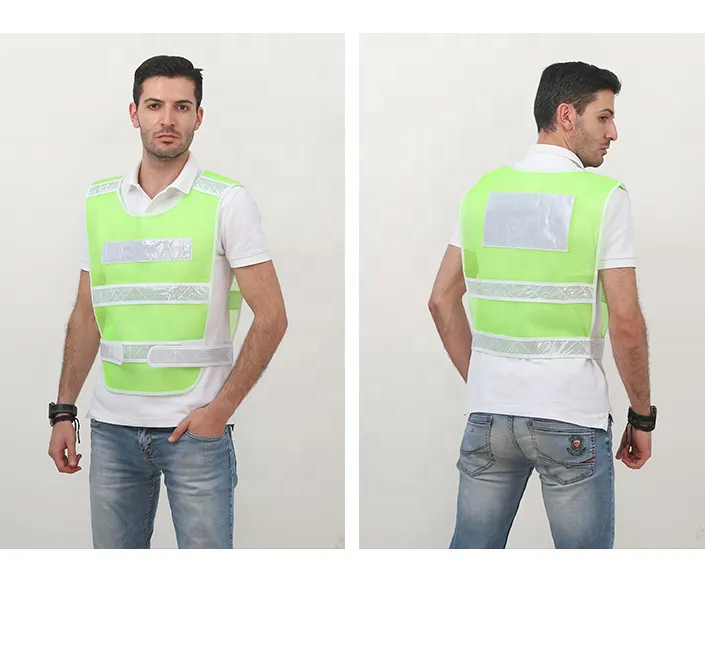 Hi-viz Security Uniform Reflector Tape Safety Reflective Vest with Logo