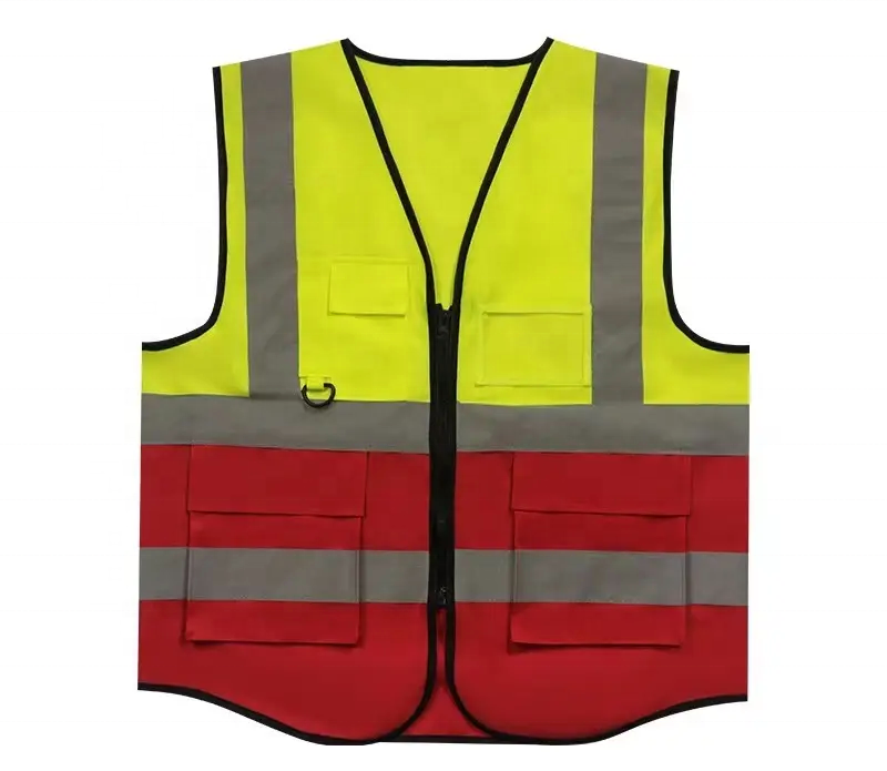 Hot sale factory printed safety vest reflective safety vest pockets vests for construction workers