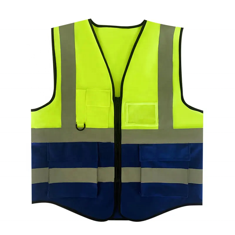 Hot sale factory printed safety vest reflective safety vest pockets vests for construction workers