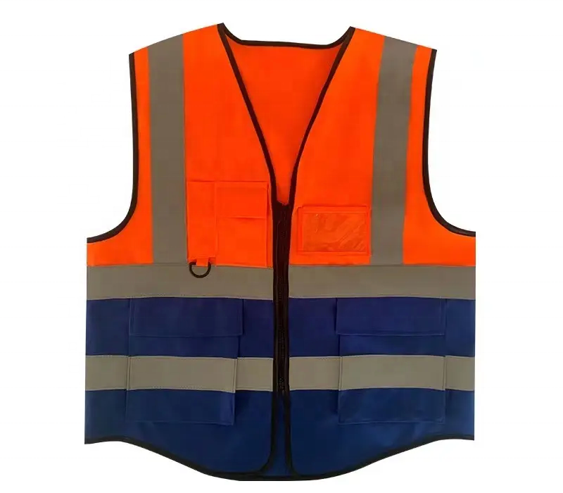 Hot sale factory printed safety vest reflective safety vest pockets vests for construction workers