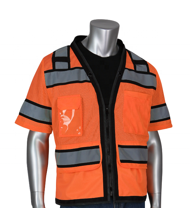 Black Two-Tone Eleven Pocket Tech-Ready Mesh Surveyors Vest