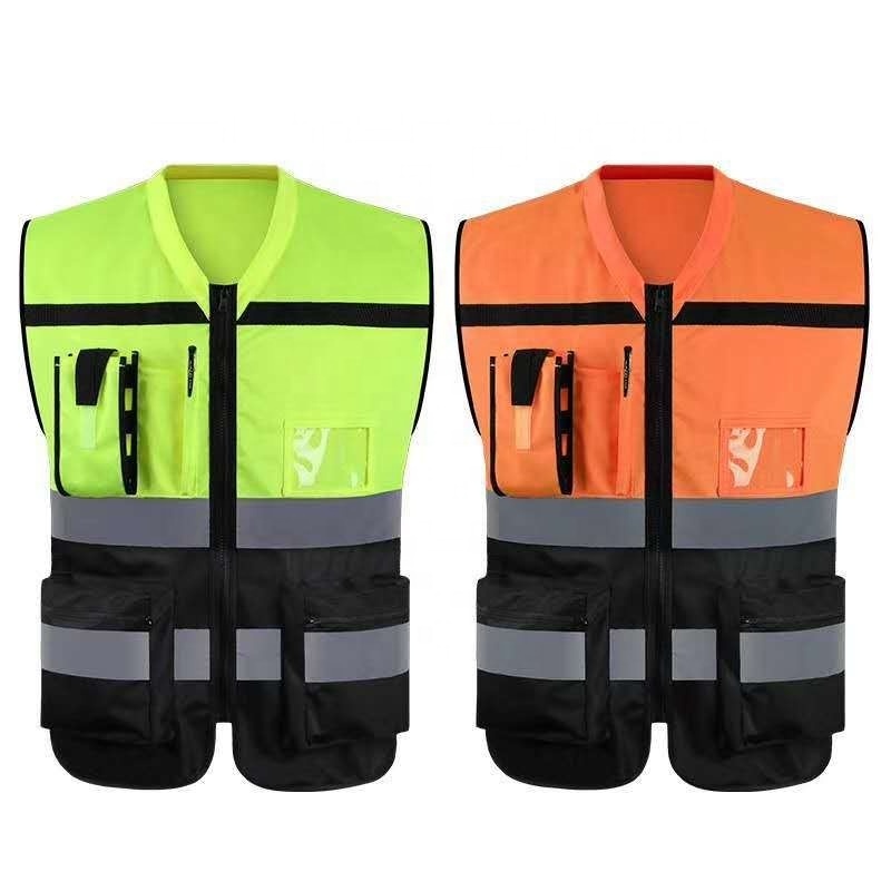 Construction Jacket High Visibility Strip Vest