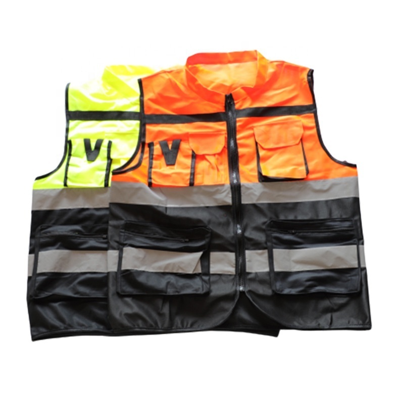 Construction Jacket High Visibility Strip Vest