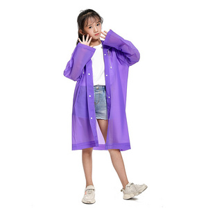 Fashion EVA Children Raincoat Thickened Waterproof Rain Coat Kids Clear Transparent Tour Waterproof Rainwear Suit