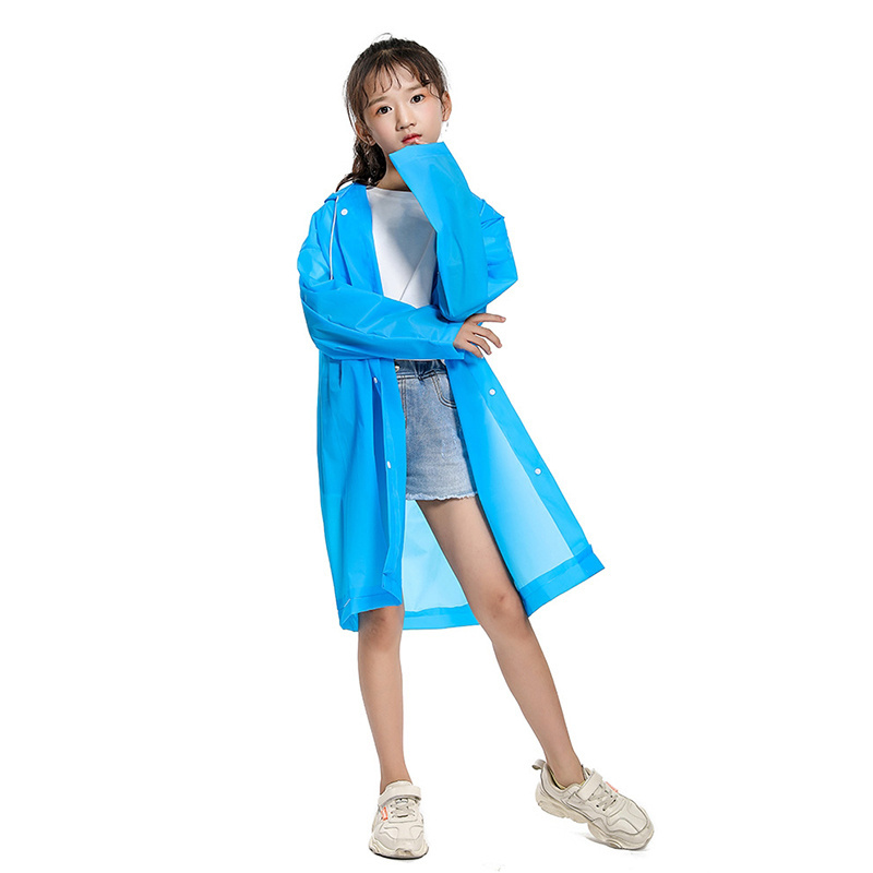 Fashion EVA Children Raincoat Thickened Waterproof Rain Coat Kids Clear Transparent Tour Waterproof Rainwear Suit