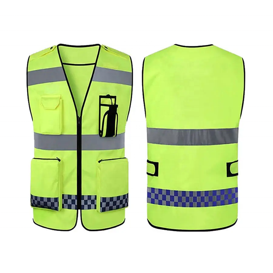 Reflective Industrial Safety Harness Equipment Work Tool Jacket Safety Vest with Pocket