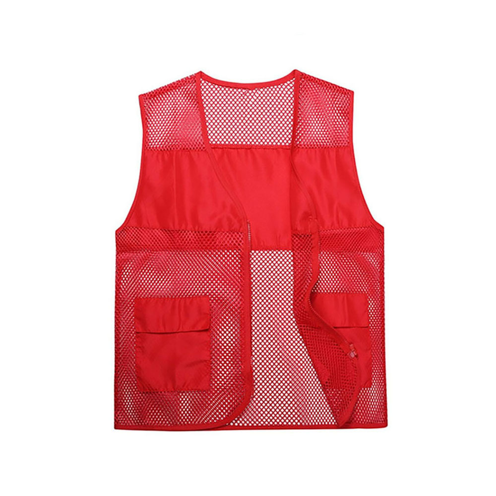 Customized hivis bicycle safety reflective vest with pockets for men