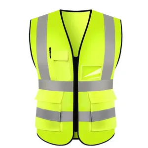 Hot sale high visibility vests interactive gilet ips vests shooting reflective lightsafty vest with led light for night