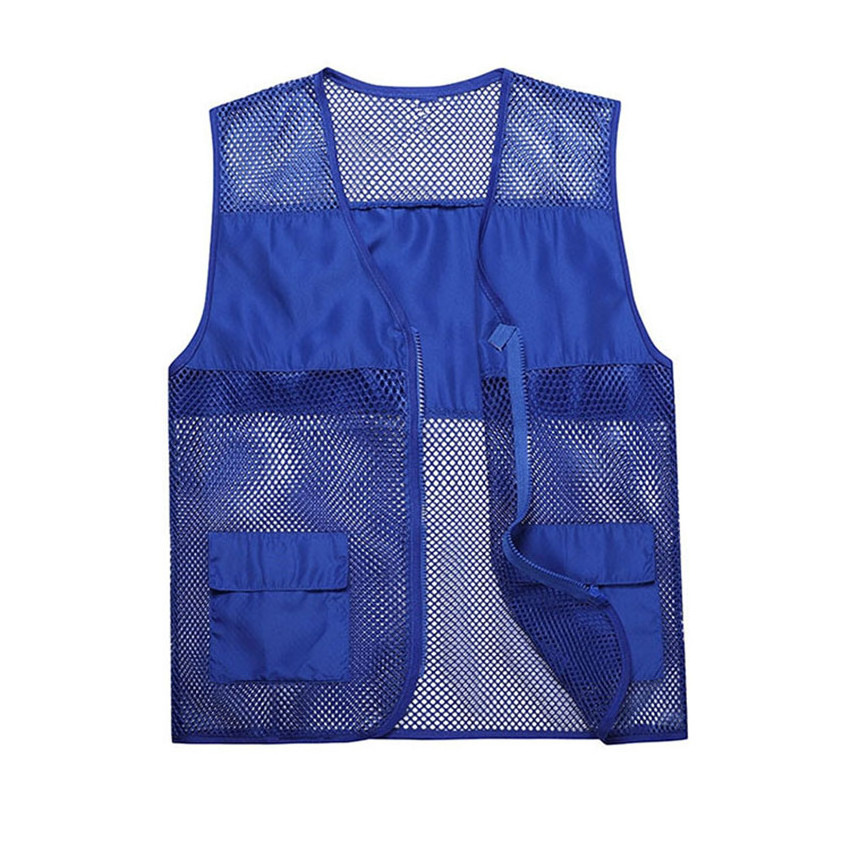 Reflective Work Uniform Vests Wholesale Custom High Quality Blue Mesh Safety Vest