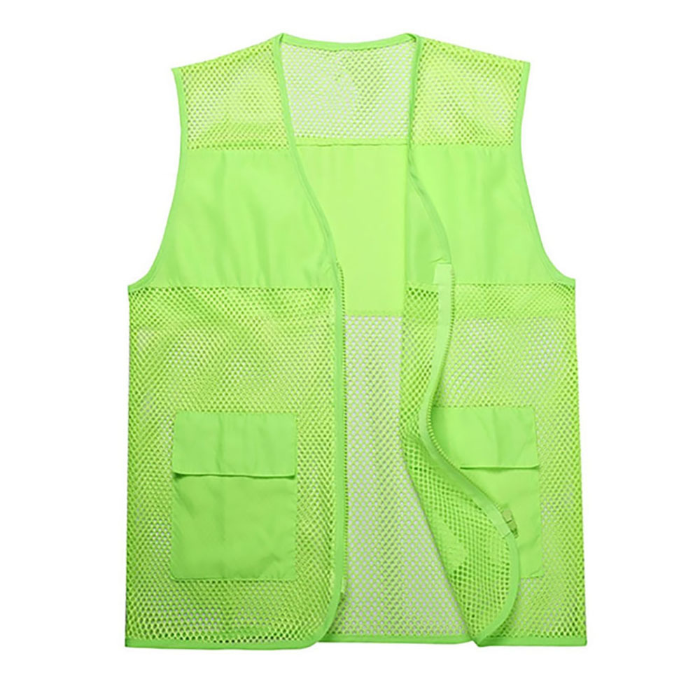 Customized hivis bicycle safety reflective vest with pockets for men