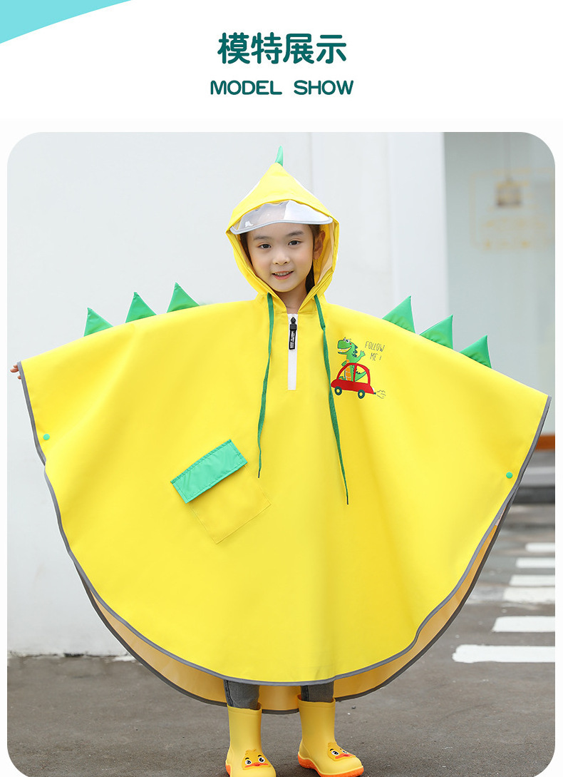 Toddler Rain Suit Waterproof Kids Poncho Unisex Baby Rain Coat Coverall Rain Jacket with reflective stripe for toddlers