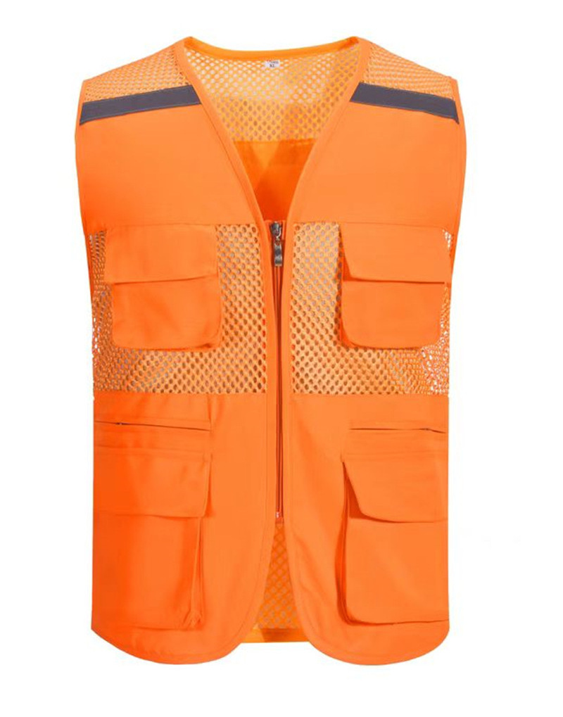 100% Fabric Customized LOGO Reflective Warning Safety Vests Professional High Vis Reflective Jacket