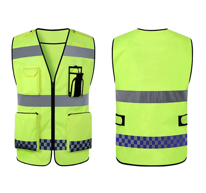 100% Fabric Customized LOGO Reflective Warning Safety Vests Professional High Vis Reflective Jacket