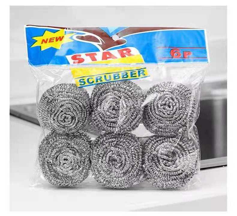 Hot Sales 20 Grams SUS410 Wire Dish Pot Kitchen Sink Cleaning Ball Washing Dishes Wool Scrubber Stainless Steel Scouring Pads