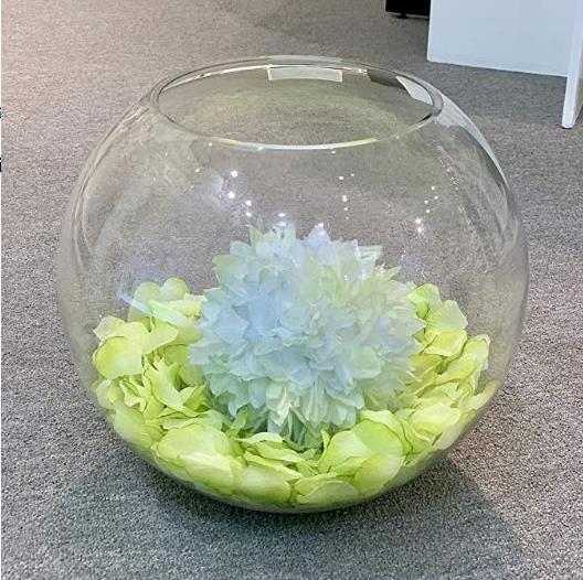 Custom Made Clear Round Bubble Vase Jar, Floral Planter Terrarium  Borosilicate Glass Ball Vase