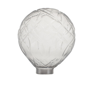 Custom Transparent Decorative Borosilicate Screw Mosaic Pattern Globe Glass Bulb Cover Lighting Shade for Lighting Fixture