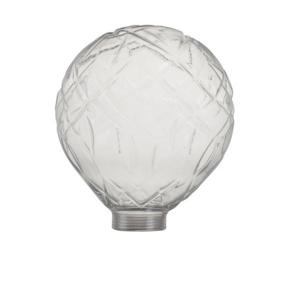 Custom Transparent Decorative Borosilicate Screw Mosaic Pattern Globe Glass Bulb Cover Lighting Shade for Lighting Fixture