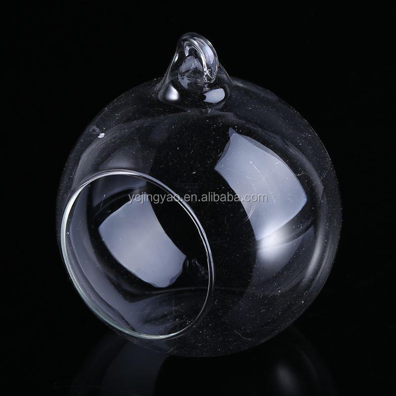 Hanging Clear Round Glass Bauble Terrarium Sphere Ball Candle Tea Light Holder