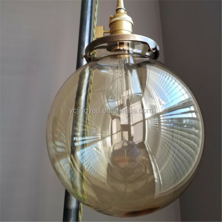 150mm Replacement Round Smoke Colored Glass Globe Ceiling Lamp Shade Lighting Bulb Cover