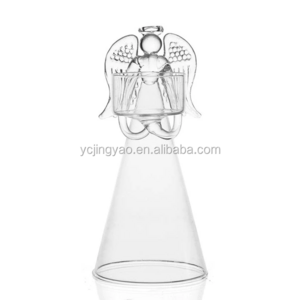 Christmas Angel Crystal Glass Tea Light Candle Holder