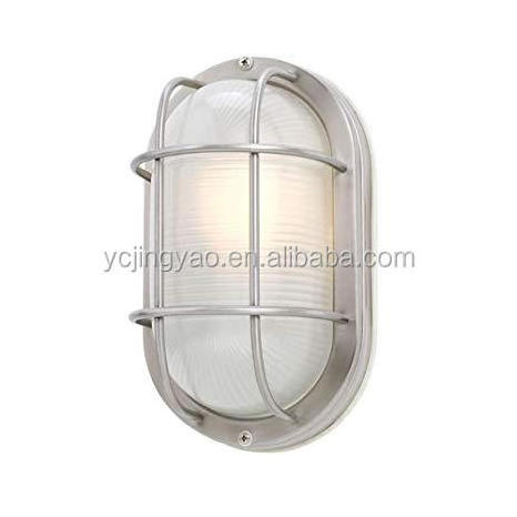 Wholesale Machine Pressed Thick Outdoor Oval Bulkhead Wall Glass Light Shade Lamp Cover