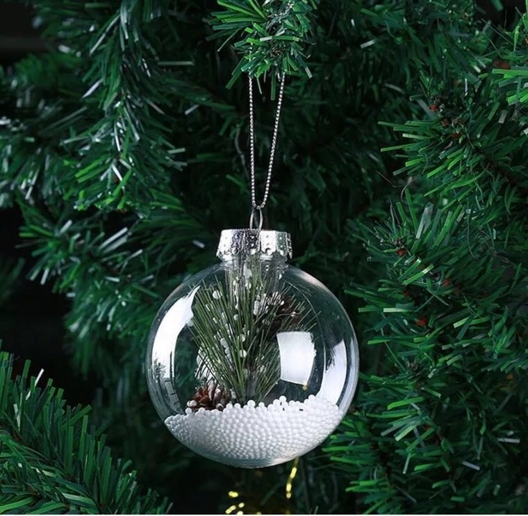 wholesale cheap decorative ball  clear flat glass christmas ornaments