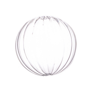 Replacement Clear Ribbed Hollow Glass Orb Globe Sphere Lamp Cover Ball Light Shade for Light Fixture